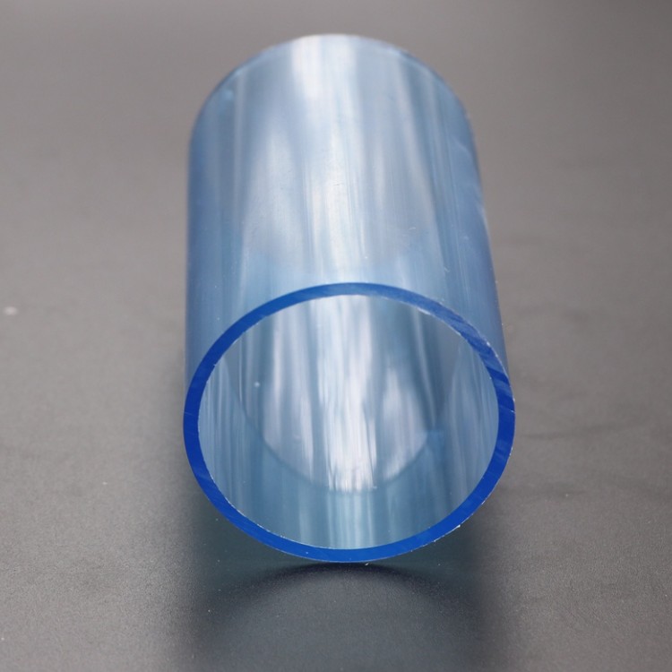 Blue transparent PE pipe